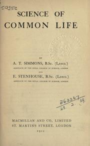 Front cover of Science of common life by Simmons, A. T.