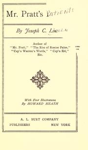Front cover of Mr. Pratt's patients by Joseph Crosby Lincoln