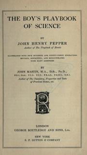 Front cover of The boy's playbook of science by John Henry Pepper