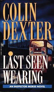 Cover of Last Seen Wearing by Colin Dexter