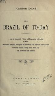 Front cover of The Brazil of to-day by Arthur Dias