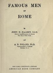 Front cover of Famous men of Rome by John H. Haaren