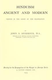 Cover of Hinduism ancient and modern by John A. Sharrock