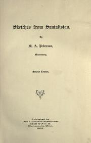 Front cover of Sketches from Santalistan by Pederson, Mathew, A.