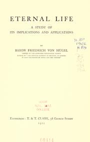 Front cover of Eternal life by Hügel, Friedrich Freiherr von