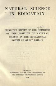 Front cover of Natural science in education by Great Britain. Committee on Natural Science in the Educational System of Geat Britain.