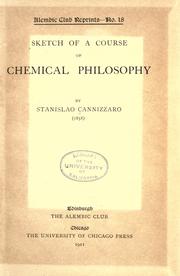 Cover of Sketch of a course of chemical philosophy by Stanislao Cannizzaro