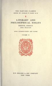 Cover of Literary and philosophical essays by Unknown