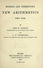 Cover of Hopkins and Underwood's new arithmetics by John W. Hopkins