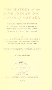 Cover of History of the five Indian nations depending on the province of New-York in America by Cadwallader Colden