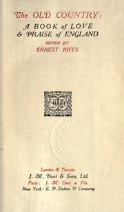 Cover of The old country by Ernest Rhys