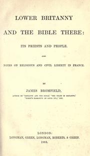 Front cover of Lower Britanny and the Bible there by James Bromfield