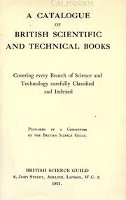 Front cover of A catalogue of British scientific and technical books by British Science Guild.