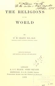 Cover of The religions of the world by George Monro Grant
