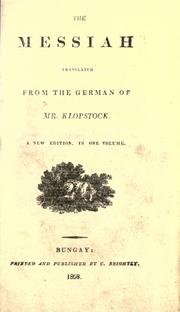 Front cover of Messias by Friedrich Gottlieb Klopstock