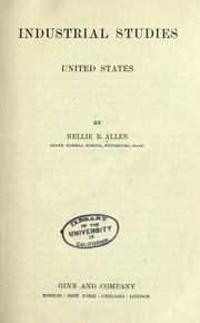 Cover of Industrial studies, United States by Nellie B. Allen