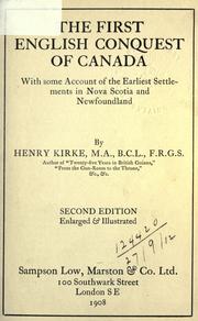Cover of The first English conquest of Canada by Henry Kirke