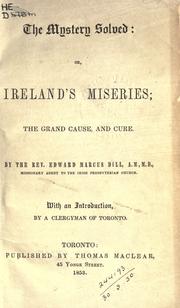 Cover of The mystery solved by Edward Marcus Dill