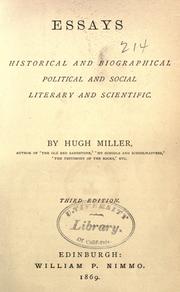 Cover of Essays by Hugh Miller