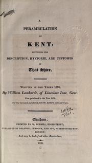 Front cover of A perambulation of Kent by William Lambarde
