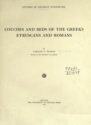 Front cover of Studies in ancient furniture by Caroline Ransom Williams