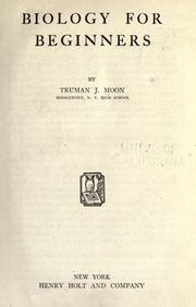 Cover of Biology for beginners by Truman Jesse Moon