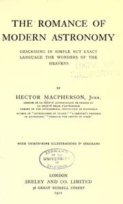 Front cover of The romance of modern astronomy by Hector Macpherson