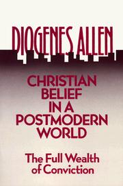 Front cover of Christian belief in a postmodern world by Diogenes Allen