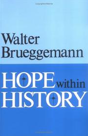 Cover of Hope within history by Walter Brueggemann