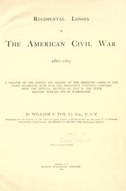 Front cover of Regimental losses in the American Civil War, 1861-1865 by Fox, William F.