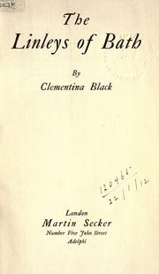 Cover of The Linleys of Bath by Clementina Black