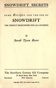Cover of Snowdrift secrets by Sarah Tyson Heston Rorer