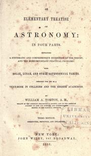 Front cover of An elementary treatise on astronomy by William A. Norton