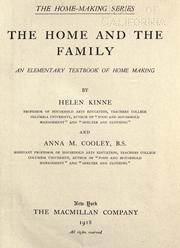 Cover of The home and the family by Helen Kinne