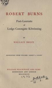 Front cover of Robert Burns, poet-laureate of Lodge Canongate Kilwinning by Wallace Bruce