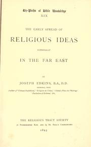 Cover of The early spread of religious ideas by Joseph Edkins