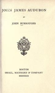 Cover of John James Audubon by John Burroughs