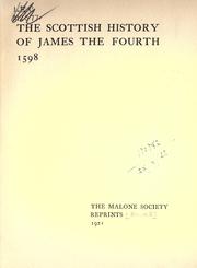 Front cover of The Scottish history of James the Fourth, 1598 by Robert Greene