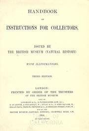 Cover of Handbook of instructions for collectors by British Museum (Natural History)