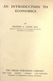Front cover of An introduction to economics by Graham A. Laing