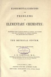 Front cover of Experimental exercises and problems in elementary chemistry by Joseph Granville Norwood