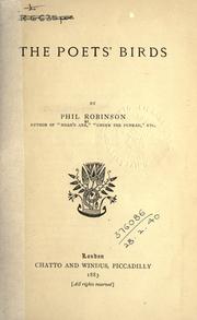 Front cover of The poets' birds by Phil Robinson