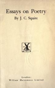 Front cover of Essays on poetry by John Collings Squire