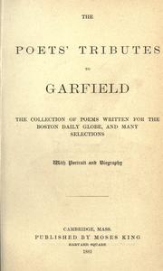 Front cover of The poets' tributes to Garfield by Moses King
