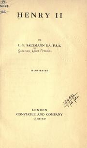 Cover of Henry II by Salzman, L. F.