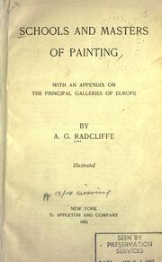 Front cover of Schools and masters of painting by A. G. Radcliffe