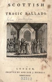 Cover of Scottish tragic ballads by Pinkerton, John