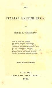 Front cover of The Italian sketch book by Henry T. Tuckerman