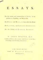 Cover of Essays by James Beattie