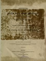 Front cover of Institutes of natural philosophy by Enfield, William